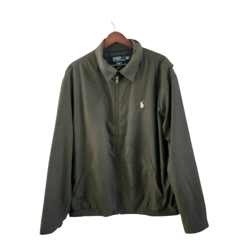Polo Ralph Lauren Golf Men’s XL Windbreaker Jacket Harrington Bi-Swing Green VTG
